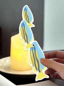 30pcs Original Handmade Fish Bookmarks: A Range Of Designs Featuring Lively Little Fish. Made Of Paper, They Can Be Used As Page Markers. Unique And Versatile, You Won't Find Duplicates. - Multicolor - View 9