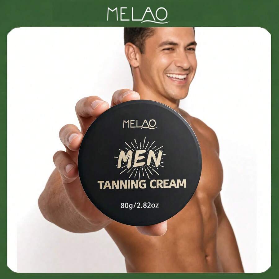 MELAO 男士防曬乳 80g/2.82oz，深色自然曬黑加速乳，男士保濕防曬乳液，可增加無痕均勻古銅色曬痕 - 男士 - View 1