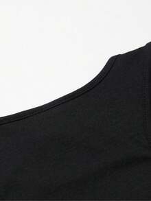 Party Graphic TeeSleeveless Vest, Letter Anime Print, Spring And Summer Women's Casual Loose Breathable Vest Top, Beautiful Back Door Convenience, Fas - 黑色 - 查看 6