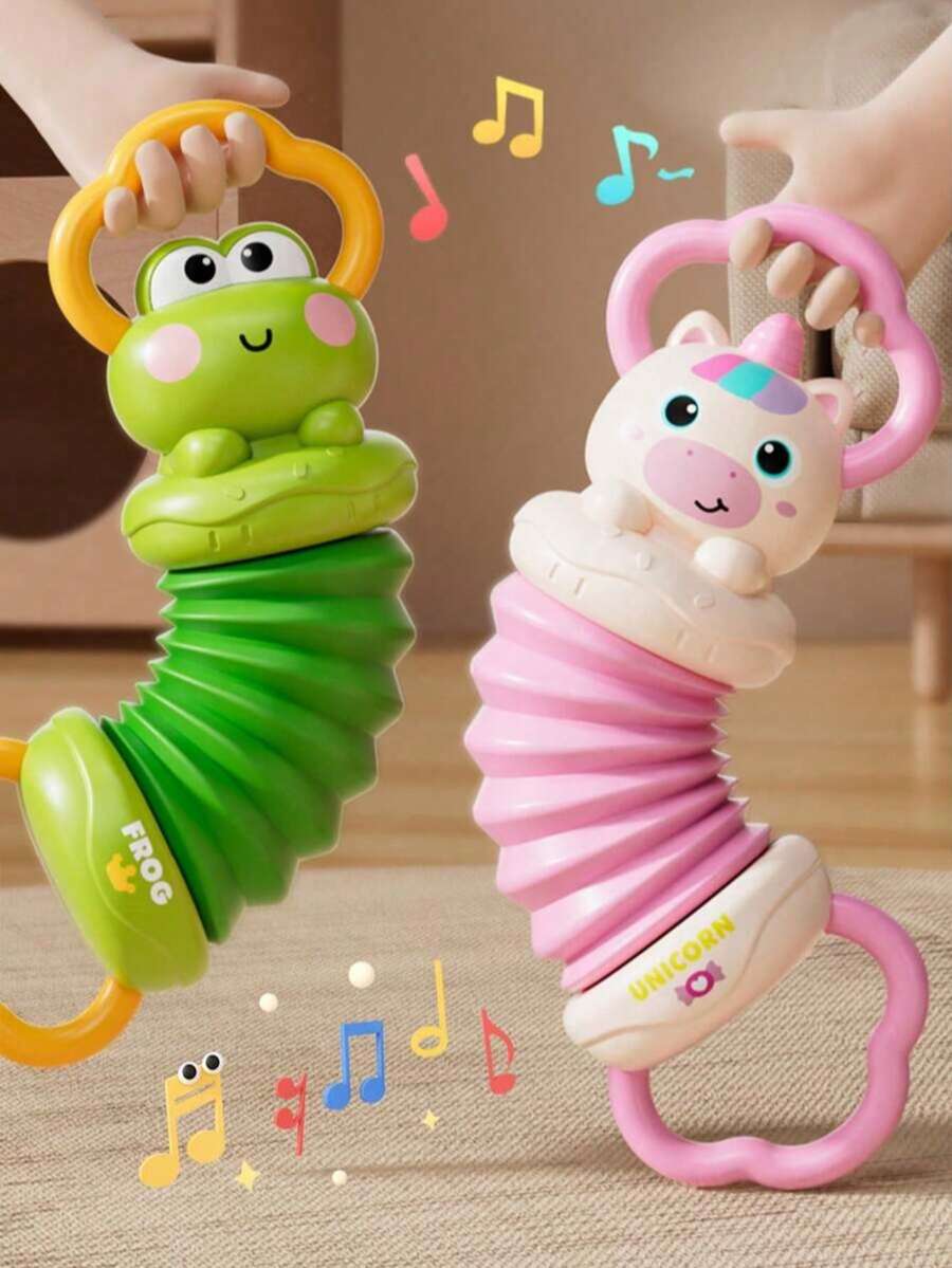 1件嬰兒手風琴音樂玩具,嬰幼兒早期音樂教育樂器玩具,音樂啟蒙玩具,早期學習手持樂器玩具,促進聽覺發展,生日與節日的完美禮物 - 彩色 - 查看 1