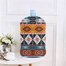 1 pieza Cubierta decorativa con estampado bohemio para dispensador de agua, cubierta reutilizable a prueba de polvo para dispensador de agua del hogar - Multicolor - Ver 3