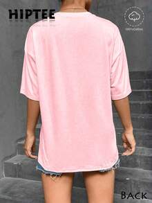 [100% Cotton] Be Still Shirt - Love Like Jesus Girly Pink Stripes T-Shirt Coquette Aesthetic Faith Spring Tee Unisex Women's & Men's Campus Daily Wear - 粉色 - 查看 2