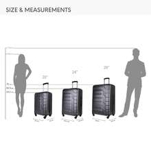 JLY ABS+PC Hard Shell Suitcase With TSA Lock, 20/24/28 Inch Size Options, 360° Spinner Wheels, Telescopic Handle, Textured Travel Luggage - Dark Grey - View 12