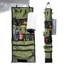 Camping Hanging Organizer - Tent Organizer For Inside With Campsite Storage Straps And Mesh Pockets And Hanging Hooks For Camping, RV Camper, Picnic, One-Piece Storage Bag Multiple Can Be Spliced - Green - View 1