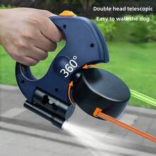 1 Retractable Dual-Ended Dog Leash, Automatic Extending Pet Traction Rope, Anti-Pulling Dual Dog Leash - Multicolor - View 2