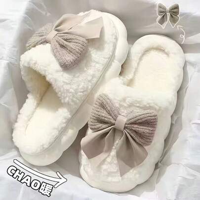 Pantuflas cómodas para mujer para interiores, suela suave, plush grueso y cálido, adecuado para uso en el hogar en otoño/invierno