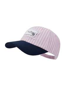 1 pieza Gorra de béisbol con parche a rayas blanco y beige, con ribete de encaje, diseño de parte superior suave vintage, estilo coreano casual - gorra de béisbol - Ver 14