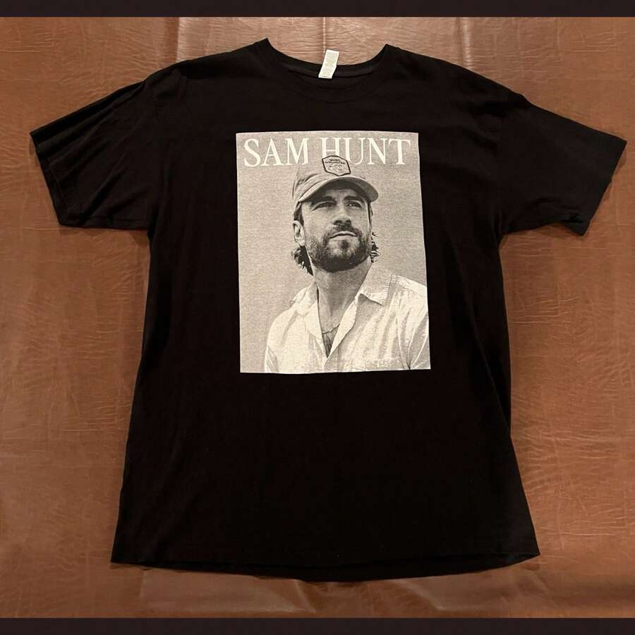 Sam Hunt Band Shirt - 2024 Tour Dates - Size Large - 黑色 - 查看 1