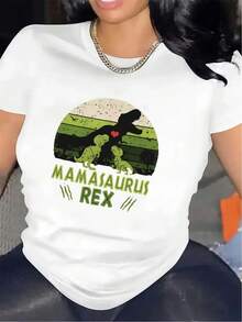 Short Sleeve T-Shirt For Living Room, Durable And Lightweight With Fun Graphic Design, Perfect For Casual Wear, Comfortable Fit, Ideal Gift For Family Gatherings In Home Settings - 白色 - 查看 1