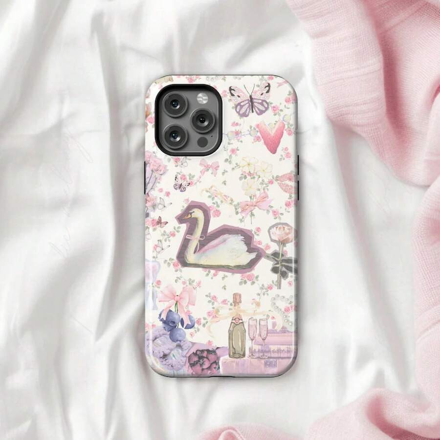24h Shipping From DE Apple 17 Pro Max PlusPink Coquette Collage Phone Case, Cute Aesthetic Magsafe Case, Coquette Phone Case 15 13 14 12 11 Pro Max, Cute Collage Case 23 24 25 26 - 1 Piece Of Picture Color - View 1