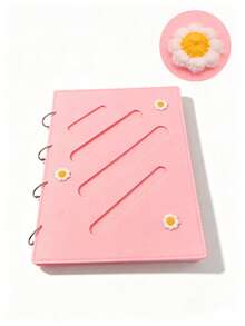 4-Page Felt Hair Accessory Storage Book, Baby Hair Clip Storage Box, Children's Jewelry Storage Book - Pink - View 9