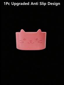 1pc Creative 3-Slot Cat-Shaped Kids Toothbrush Holder, Partitioned Storage Design, Bottom Drainage, Space-Saving Countertop Organizer - Multicolor - View 15