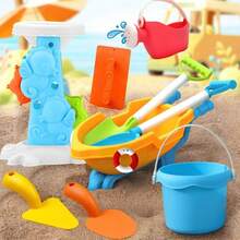 Children's Beach Toy Set, Includes Large Sand Shovel, Sand Bucket, Digging Tools And Timer Accessories, Random Color - Multicolor - View 6