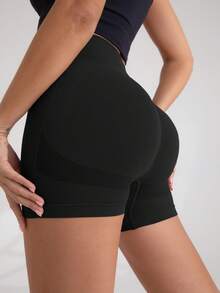 4 Pack Seamless High Waist Workout Shorts Women Scrunch Butt Lifting Yoga Shorts 3 Inch - 麻黑麻粉麻中灰麻淺灰 - 查看 8