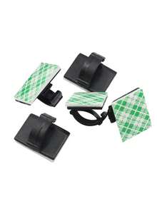 50pcs 0.5*0.7 Inch Self-Adhesive Cable Clips, For Desktop Cable Management, Mini Cable Organizer, Suitable For Charging Cables, USB Cables And Earphone Cables, Space-Saving, Suitable For Home And Office. - Rectangle - View 7