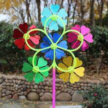 Colorful Windmill | Made Of Plastic, With Random-Colored Windmill Rods, No Batteries Required. Effective At Repelling Birds. Suitable For Weddings, Graduation Ceremonies, Parties, Events, Festivals, And Garden/Courtyard Decorations. - Multicolor - View 4
