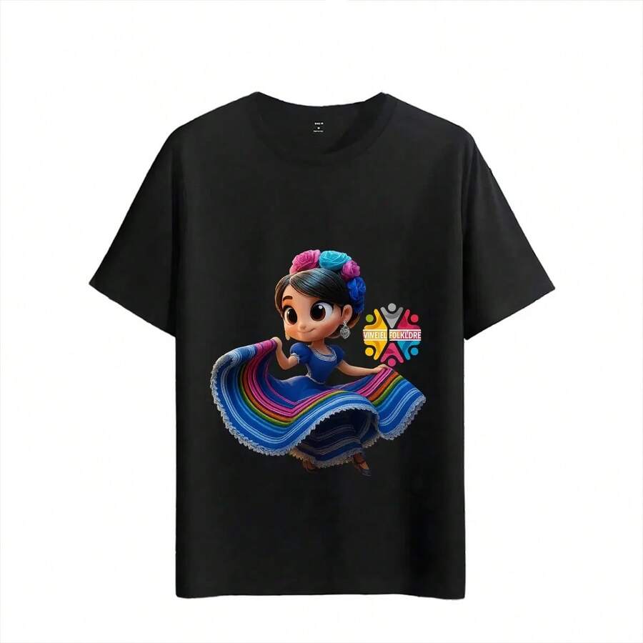Tshirt Muscle Freaks Mexican Folk Dance Style - Black - View 1