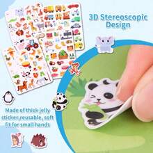 Children's Reusable Sticker Book, Children's Washable Stickers, Jelly Sticker Book, Birthday And Family Gatherings, Group Activities, Art Class Or Other Activities - Supermarket - View 6