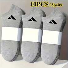 5 Pairs/1 Pair Men's Breathable Socks - Comfortable Polyester Spandex Blend, Solid Color Design, Lightweight Knit, Suitable For Daily Casual Wear | Minimalist Style | Durable Fabric, Soft Touch, Active Lifestyle, Versatile Sports Casual Socks, Cute Sock Style, Men's Thickened Winter Home Socks, Warm Socks, Men's Formal Socks - Multicolor - View 8