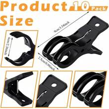 5/10pcs 3.5 Inch Heavy Duty Transparent Plastic Spring Clamps | Multipurpose Balloon Arch Clips For Backdrop Fixing, Sturdy Craft Clamps - Multicolor - View 3