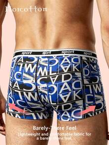Norcotton 2PCS Blue Men's Underwear, Boxer Briefs - Blue - View 2