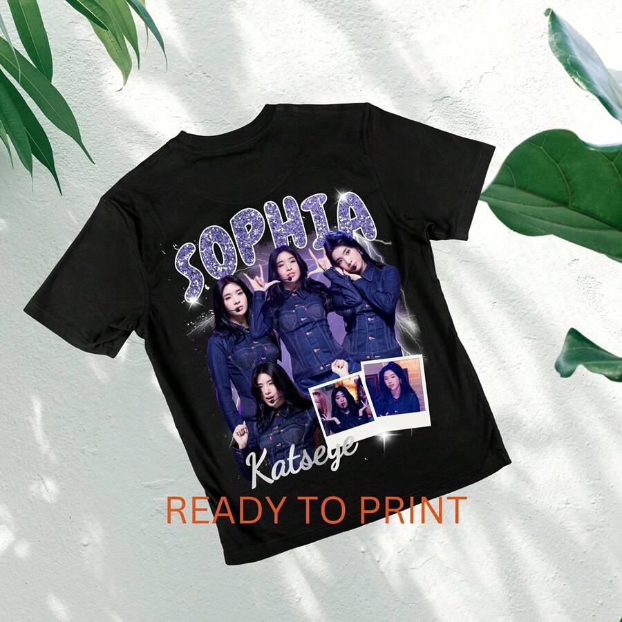 Sophia K.Pop T-Shirt Design_ Sublimation (Digital Download) - Black - View 1