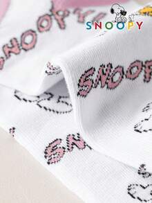 10/5/1 Pair Snoopy Women's Short Socks, Cartoon Puppy Pattern, Low Cut, Pink - Multicolor - View 9
