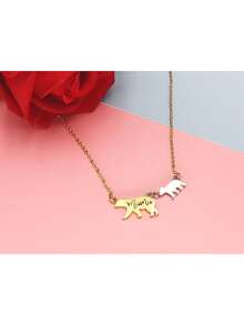 Mama Bear Necklace For Mom - Mama Bear With 1 Cub - View 2