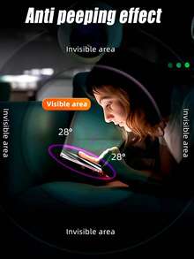 MSRI 3pcs 360° Privacy Tempered Glass Screen Protector, Full Coverage Privacy Protection, Anti-Scratch, Anti-Fingerprint, Strong Adhesion, Sensitive Touch, Compatible With IPhone 17e/17 Pro Max/17 Pro/17Air/17/16 Pro Max/16 Pro/16 Plus/16/15 Pro Max/15/14/13/12 And Other Models. Privacy Screen Protector, Premium Phone Accessory. - Black - View 3