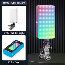 TOKQI RGB Rechargeable Clip-On Selfie Light - RGB Multi-Level Dimming And Brightness Adjustable, 120 LED Beads, Front And Rear Clip, Suitable For Video Conferencing, Vlogging, Makeup Lighting - Compatible With Smartphones, Tablets, Laptops, Cameras - Black - View 12
