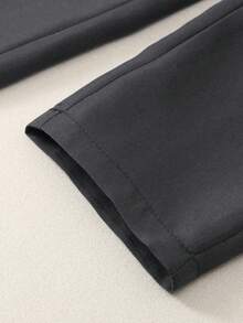 Conjunto de 3 pantalones largos casuales con bolsillos y cordón para niños, de unicolor delgado y de estilo versátil, adecuados para uso diario, escuela y viajes - Multicolor - Ver 7