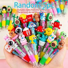 5/8/10 Peças Conjunto de Canetas Esferográficas Multicoloridas Cartoon, Canetas Esferográficas Fofas e Divertidas com Padrões de Frutas, Lanches, Vegetais, Estilos Aleatórios, Adequadas para Uso Diário, Recompensas em Sala de Aula, Lembrancinhas de Festa, Presentes de Aniversário, Presentes de Formatura - Multicolorido - Visão 13