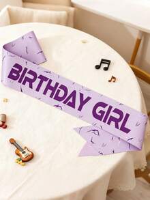 1 Stück lila Blitz Geburtstag Mädchen Schärpe, koreanischer Stil Party Schärpe, geeignet für Mädchen Geburtstagsfeier Foto Requisite Dekoration - Verschiedenfarbig - Übersicht 6