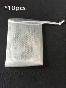 5 件肥皂起泡网，白色肥皂袋，适用于浴室家居浴室装饰秋季装饰返校 - 白色 - 查看 9