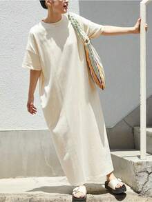 Women Long Dresses - Navy Blue - View 2