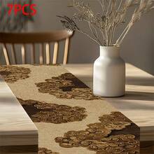1pc/7pcs Set Asian Style Traditional Auspicious Cloud Pattern Table Runner, Suitable For Living Room, Kitchen, Dining Room, Cafe, Decoration For Festivals, Parties, Birthdays, Celebrations - Multicolor - View 16