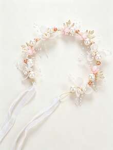 Floral Crown Headpiece, Princess & Fairy Style For Birthday Party, Performance, Hosting - Multicolor - View 4