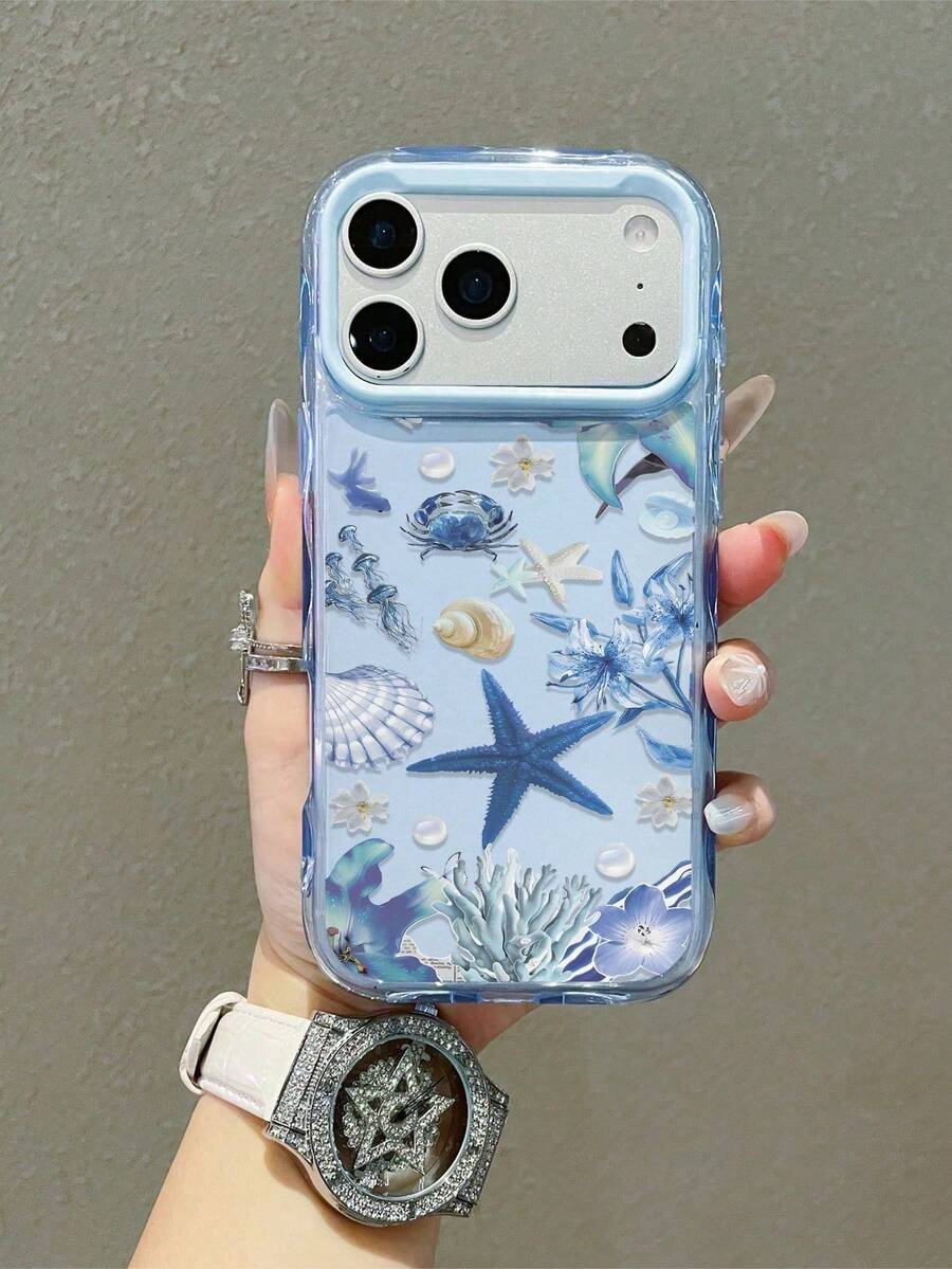1 Fashionable Phone Case Does Not Include A Lanyard Or Stand, Petal Blue! Fresh Floral Transparent Blue Shell, High Transparency TPU, Light Blue Floral Bow Tie Phone Case Compatible With IPhone 16 15 14 13 12 Professional Max 11, Korean Cute Shockproof Phone Case, Light Blue Wave Embroidered Frame, Healing Light Blue Floral Case, Soft Girl Feeling Protective Phone Case Compatible With IPhone 17/17 Pro/17 Professional Max/17 Air Holiday Gift, Compatible With IPhone 17 Professional Max, Compatible With IPhone 13, Compatible With IPhone 15, Compatible With IPhone 16 Phone Case, Lightweight & Slim Floral Transparent Shell - 藍色24 - 查看 1