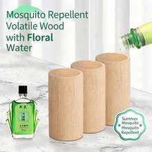 3/6pcs Natural Wood Aromatherapy Diffuser Set, Cylinder Volatile Wood Sticks, Reusable Fireless Fragrance Diffuser For Home, Car & Office - Natural Wood Color - View 1