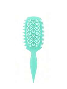 Curly Hair Styling Brush, Pink Green Purple Black, Cute Plastic Detangling Comb With Side Teeth, Dense Flexible Pins, Pointed Tail Handle & Hollow Airflow Back, Anti-Static Brush For Curly Wavy Thick Hair, Wigs, Women Daily Travel Home - Multicolor - View 8