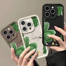 Trébol de cuatro hojas Carcasa celular de diseño moderno con protección total contra caídas y rayones, se adapta perfectamente a todos los modelos  desde X hasta la serie 17, variedades  Galaxy gama A, M y S, celulares  serie G y E, dispositivos  Poco y Redmi Note, además de Infinix GT 20 Pro y Note 245 Pro. Material ligero y cómodo al tacto, resistente al desgaste, accesorio práctico y estético ideal para uso personal diario y protección segura del teléfono móvil - GDB - Ver 2