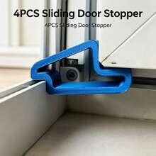 4pcs Heavy Duty Sliding Door Window Stoppers, Shock-Absorbing Anti-Collision Buffer Strips With Track Lock Design - Multiple Styles - View 11