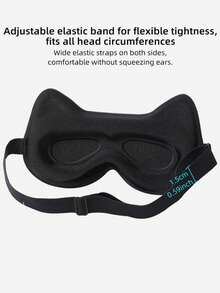 1件裝貓耳造型兒童3D睡眠眼罩，100%遮光，內建鼻翼設計，柔軟透氣布料，可調節式肩帶適合所有兒童臉型，男女通用，無面部壓力，全遮光，適合兒童午睡、旅行、露營及光敏感者 - 紫色 - 查看 8