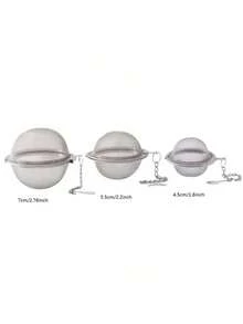 3pcs Stainless Steel Round Tea Infuser Balls With Chain And Hook, Fine Mesh, Suitable For Loose Leaf Tea, Spices, Soup Seasoning, Practical Kitchen Tea Brewing Tool, Perfect For Birthday, Graduation, Summer Holiday, Valentine's Day, New Year - Multicolor - View 8