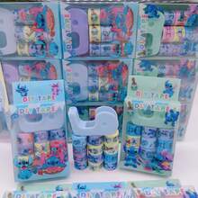 12入迷你 Lilo & Stitch 動漫貼紙，防水 DIY 手作貼紙，適用於日記本、剪貼簿、筆電、水瓶、滑板、汽車與安全帽。理想禮物、開學文具、教師禮品、節慶裝飾與 DIY 標籤 - A - 查看 3