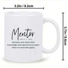 [Envío en 24 horas dentro de México]Taza de cerámica blanca con doble impresión de una cita inspiradora de un mentor - Regalo perfecto para líderes motivadores - 1 unidad - Ver 5