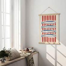 1pc Retro Fish Kitchen Wall Art Picture Danish Pastel Sardine Prints Canvas Paintings Eclectic Red Foodie Aesthetic Checkerboard Coastal Poster Wall Decor For Bathroom Bedroom Dining Room Wall Decorations Unframed - Pattern C - View 4
