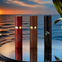 1pc 5ml Wooden Perfume Refillable Bottle, High-End Luxury Mini Bottom Filling, Premium Portable Travel, Date, Office, Daily Use Fragrance Spray Bottle, Great Gift, Good Quality - Multicolor - View 3