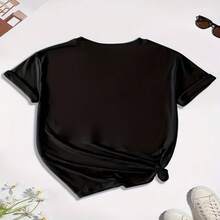 Camiseta de mujer con estampado de dos gatitos artistas pintándose entre sí - diseño divertido y original, ajuste casual y cómodo, estilo urbano y juvenil - ideal para salidas por la ciudad, eventos informales y el Día de la Madre, cumpleaños o Navid - Negro - Ver 5
