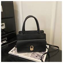 Bolso de cuero genuino para mujer, elegante bolso de mano y de hombro para oficina, citas y fiestas. Nuevo modelo de primavera 2026, moda de lujo ligero, diseño casual y sencillo, bolso cruzado de un solo hombro con textura para uso diario. - Rosa - Ver 8